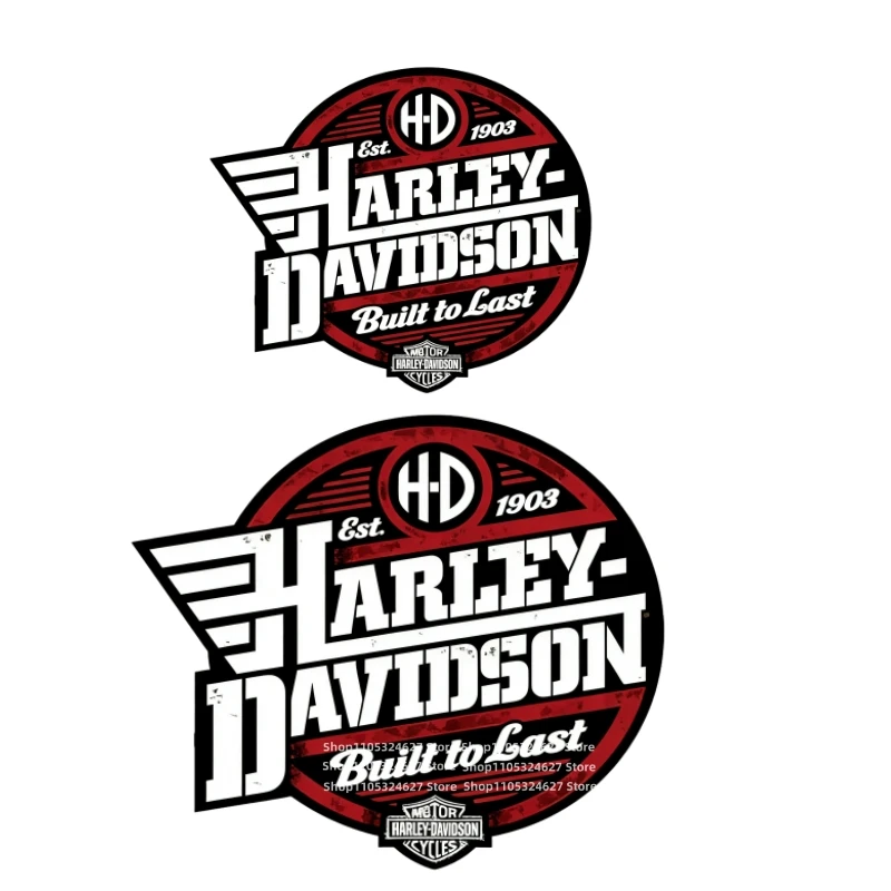 Harley-Davidson Built to Last Logo Style  Stickers Decals for Cruiser Panels Accessories Decorative Logo Motorcycle Car Stickers