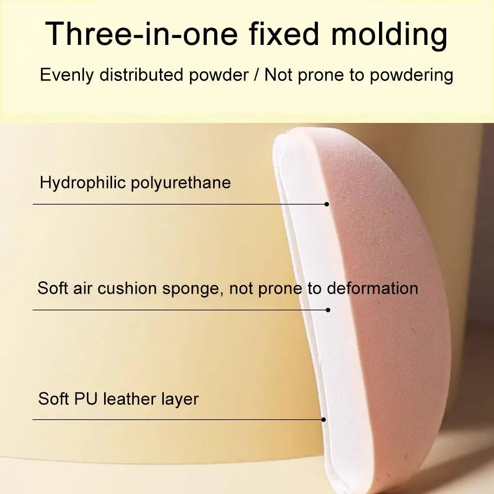 미니 라운드 에어 쿠션 퍼프 얇고 가벼운 파운데이션 스펀지 건식 및 습식 겸용 BB 크림 루즈 파우더 퍼프 모든 피부 타입용