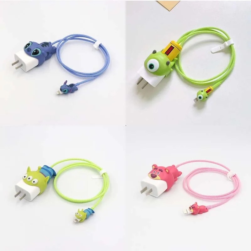 

Disney Cartoon Charger Cable Protector for IPhone 15 14 13 18W 20W Charger Protection Cover Stitch Data Line Winder Protective