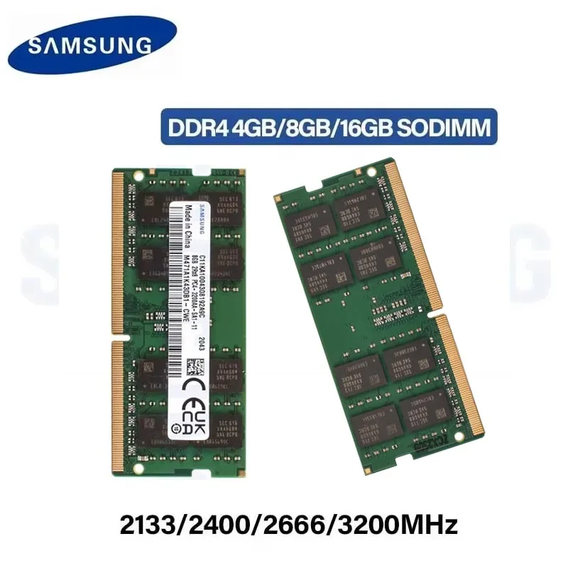 Memoria RAM para Portátil Samsung DDR4 4GB 8GB 16GB 3200MHz 2666MHz 2400MHz 2133MHz SODIMM PC4 3200AA 2666V 2400T 2133P SODIMM