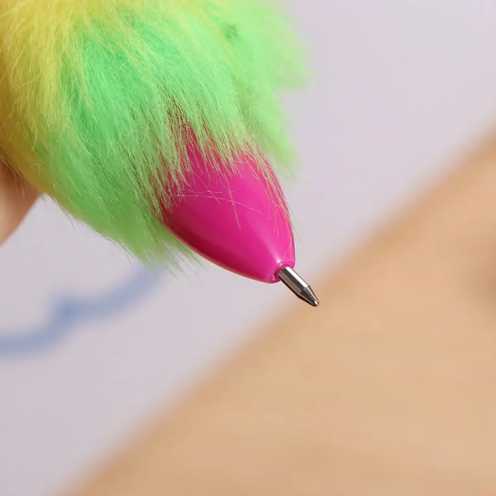 Bucktooth أرنب الأطفال أفخم القلم السجق الفم بخط اليد قوس قزح قلم توقيع التقزح اللوني محايد هلام القلم