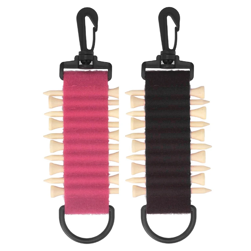 Golf Tee Storage With Double-Sided Velcro, Hangable Tee Storage Bag, Golf Bag Accessory Pouch