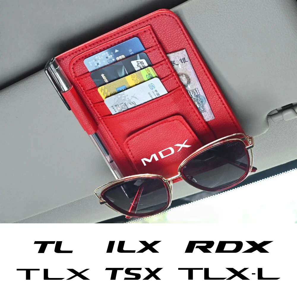 Для Acura MDX TLX RDX ILX TL TSX TLX-L ZDX RL NSX RLX CDX Интерьер автомобиля Солнцезащитный козырек Зажим для хранения Держатель карты Поддержка аксессуаров