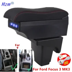 Car Armrest Box For Ford Focus 3 Mk3 2011 2012 2013 2014 2015 2016 2017 2018 2019 2020 Center Storage box Car Accessories