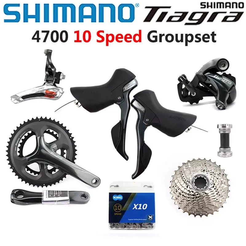 

SHIMANO Tiagra 4700 Groupset 4700 Derailleur ROAD Bicycle 2x10 Speed 50-34 52-36T 20s Derailleur Kit