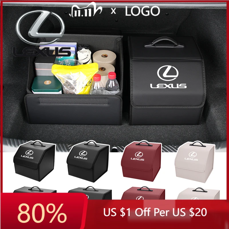 

2026 Hot Interior Stickers Car Trunk Storage Box Large Capacity Tools Organizer Accessories For Lexus IS250 IS200 CT200h GS300 L