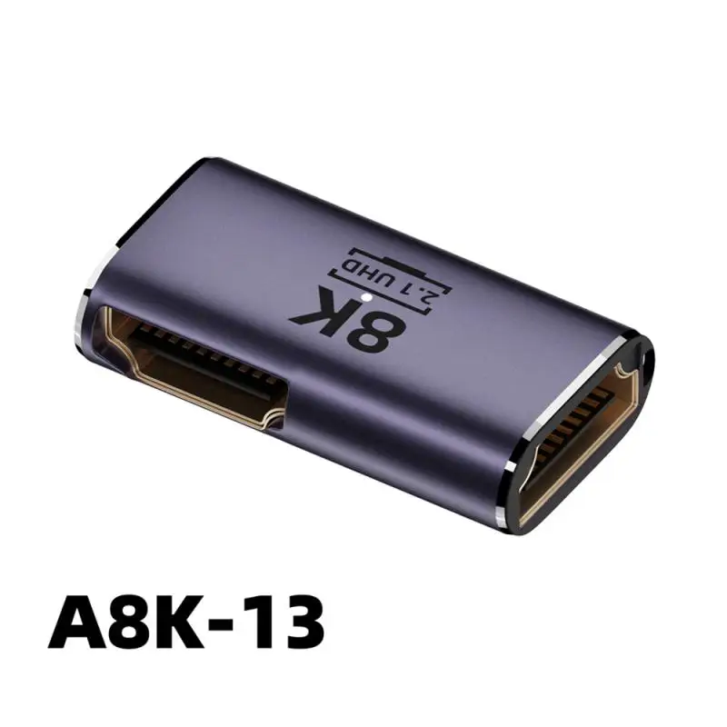 HDMI-compatible Adapter 7680×4320@60hz Multifunction Easy To Use Durable Compatible Digital Cable Uhd2.1 Through Head 8k Elbow