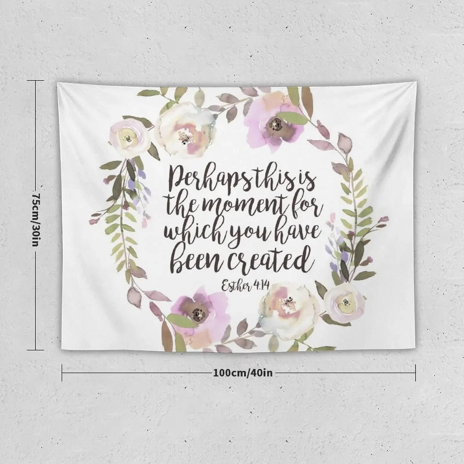 Christian Quote - Esther 4:14 Tapestry Room Decorating Aesthetic Room Decorator Tapestry