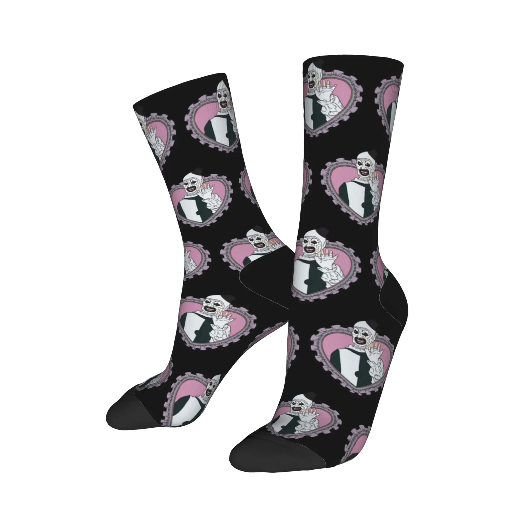 Cute Terrifier Love Horror Socks Men's Women's Polyester Socks Novelty Spring Summer Autumn Winter Middle Tube Stockings Gifts