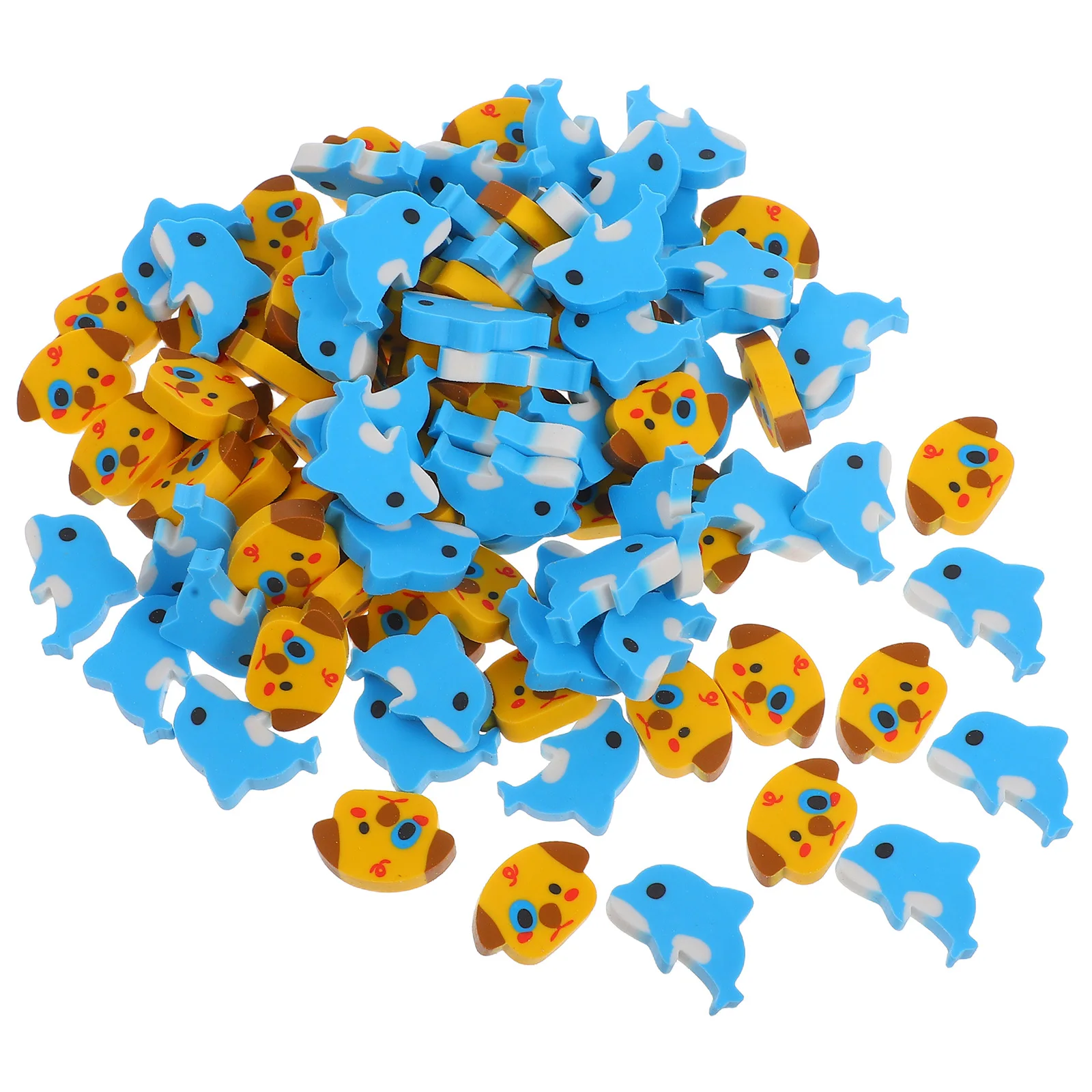 

100Pcs Mini Animal Dog Erasers Cute Small Erasers for School Classroom Bulk Fun Prize Supplies Mini Eraser