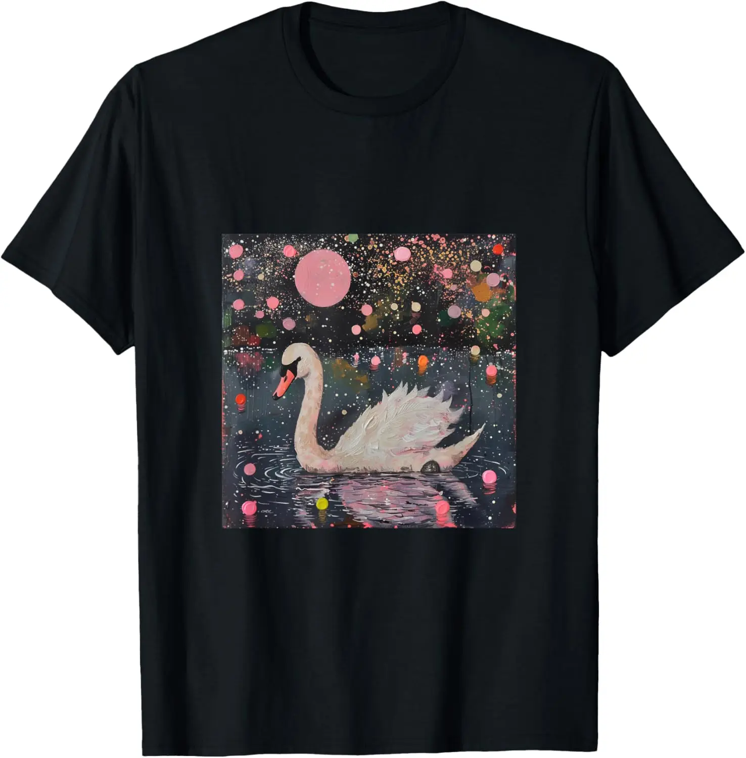 

Футболка Swan Whimsical с акварельным цветочным принтом