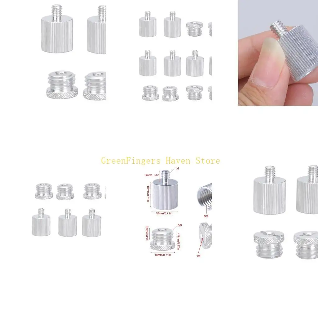 

F68D алюминиевый адаптер от 1/4 дюйма до 5/8 дюйма для адаптера штатива дальномера с резьбой 1/4, адаптер с резьбой и винтом