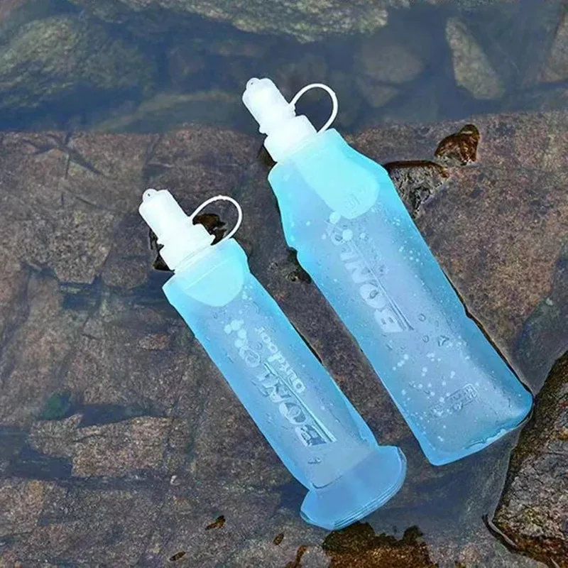 Foldable Soft TPU Sports Water Bottle, Water Bag for Running, Camping, Hiking image 4