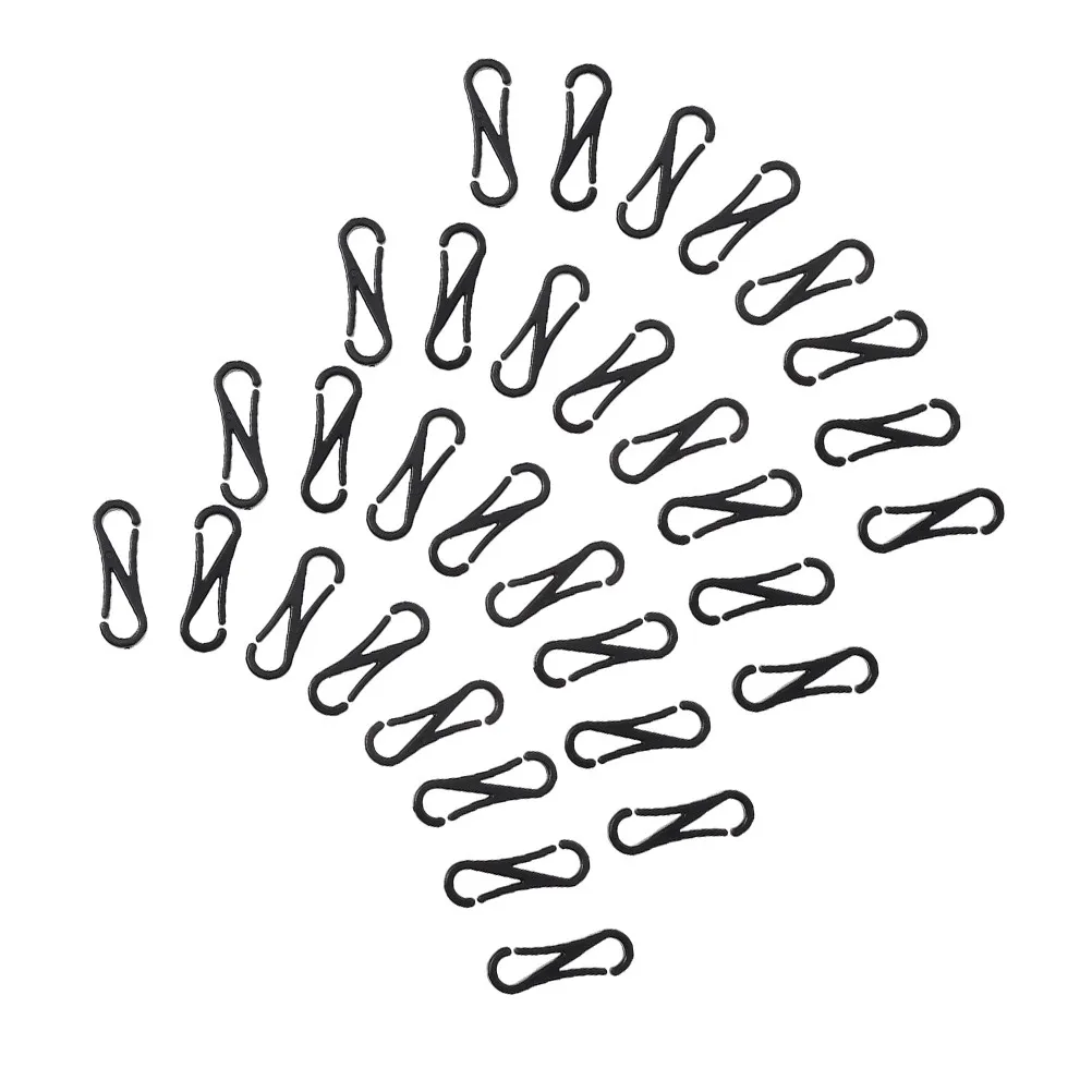 200Pcs Professional Spring Hanging Buckle Plastic 8-Shape Lanyard Snap Clip for Wallets Pet Tags Crafts Small Hammocks Zipper