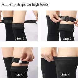 High boots anti-drop tube artifact Post-it notes 3.8cm knee boots long boots shoelace buckle long boots do not drop tube belt