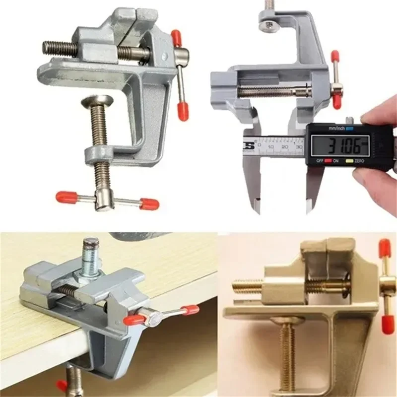 Powerful Bench Vise DIY Hand Tools Mini Bench Vise Household Woodworking Tools Aluminum Alloy Positioning Fixing Clamp