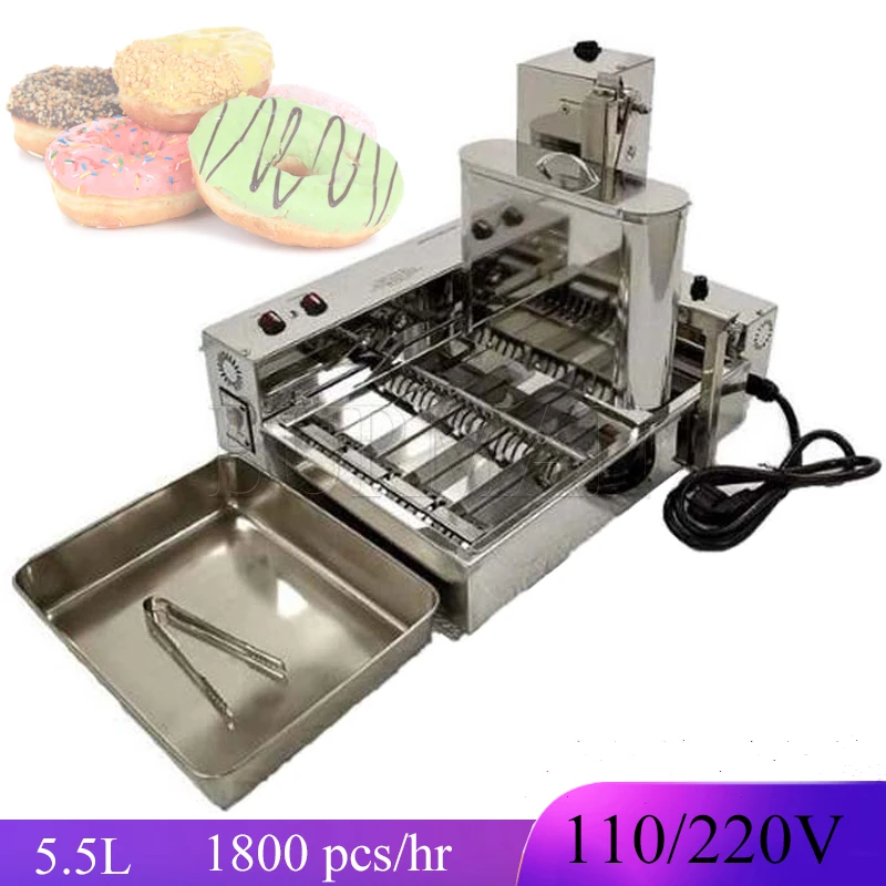 2000W  Electric Heating 4-Row Automatic Donut Making Machine  110V/220V