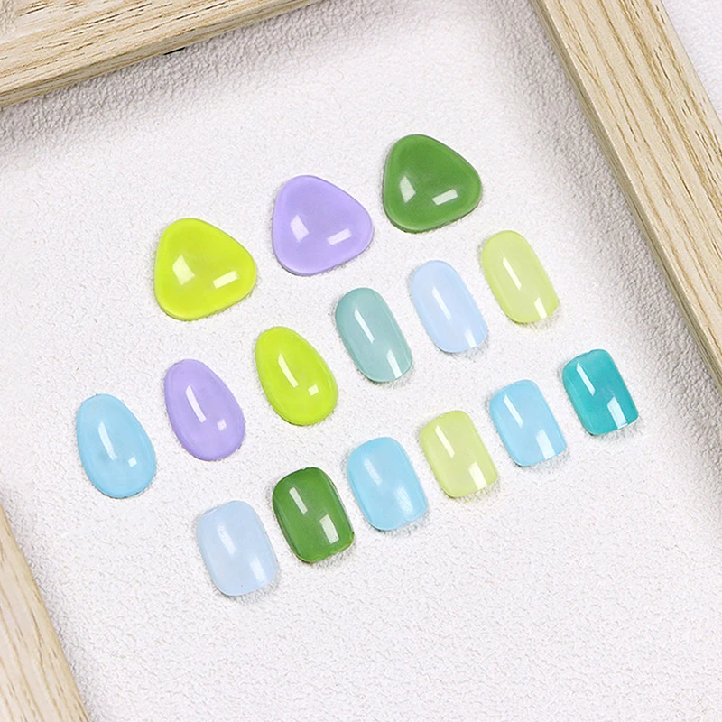Claro sólido Kawaii lindo Diy manicura triángulo ovalado forma cuadrada herramientas de uñas mesa de uñas tarjeta de Color exhibición puntas de uñas práctica