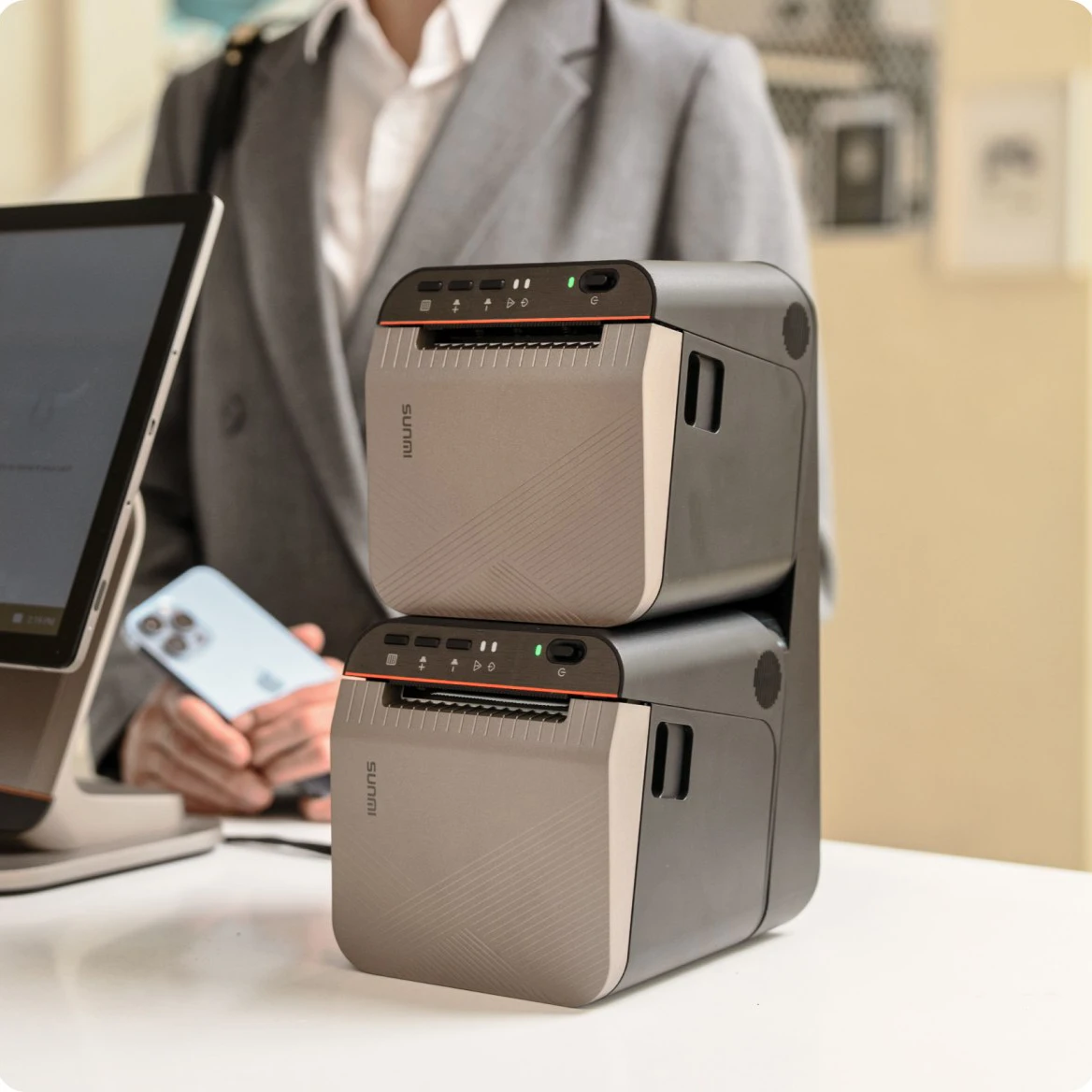 OEM Logo 3-in-1 Thermal Receipt Printer 80mm Cloud Printing Auto Cutter USB LAN POS Label Printer