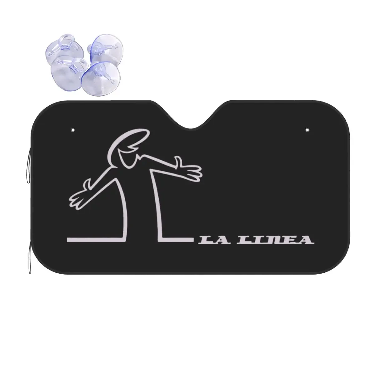 

La Linea Funny Art Sunsha Windscreen Cartoon Vintage Car Front Windshield 70x130cm Sunsha Visor Heat Reflector