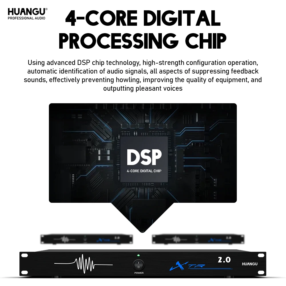 Feedback Destroyer 2 Channel  Processor Stage Karaoke Audio Signal Frequency Shift Microphone Automatic Pro Exterminator