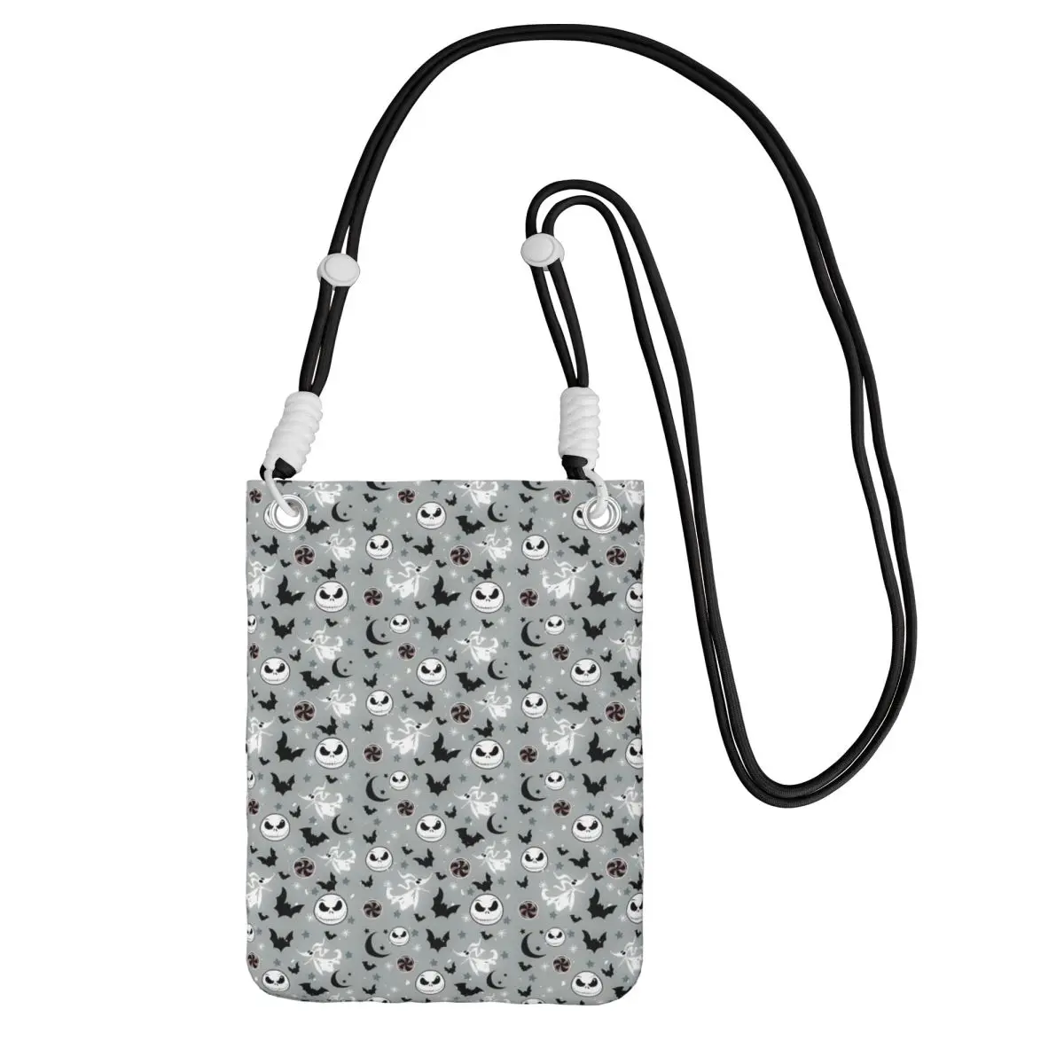 

Custom Jack Skellington Mobile Phone Bag for Women Men Halloween Town Shoulder Crossbody Bag Card Bag Mini Shoulder Purse Wallet