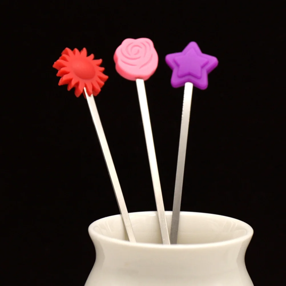 

2Pcs Baby Milk Powder Stir Stick Heatproof Longer Handle Creative Head Milk Powder Stirring Rod Portable Kitchen Tool