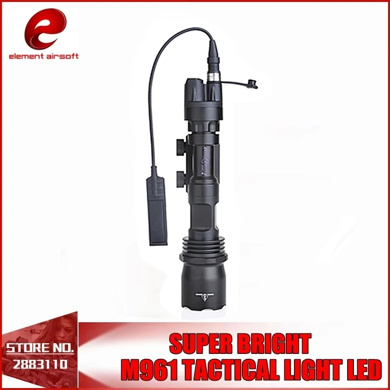 

Тактический фонарик Element M961, супер яркий светодиодный фонарь на рейке для охоты, кемпинга, выживания, водонепроницаемого уличного снаряжения