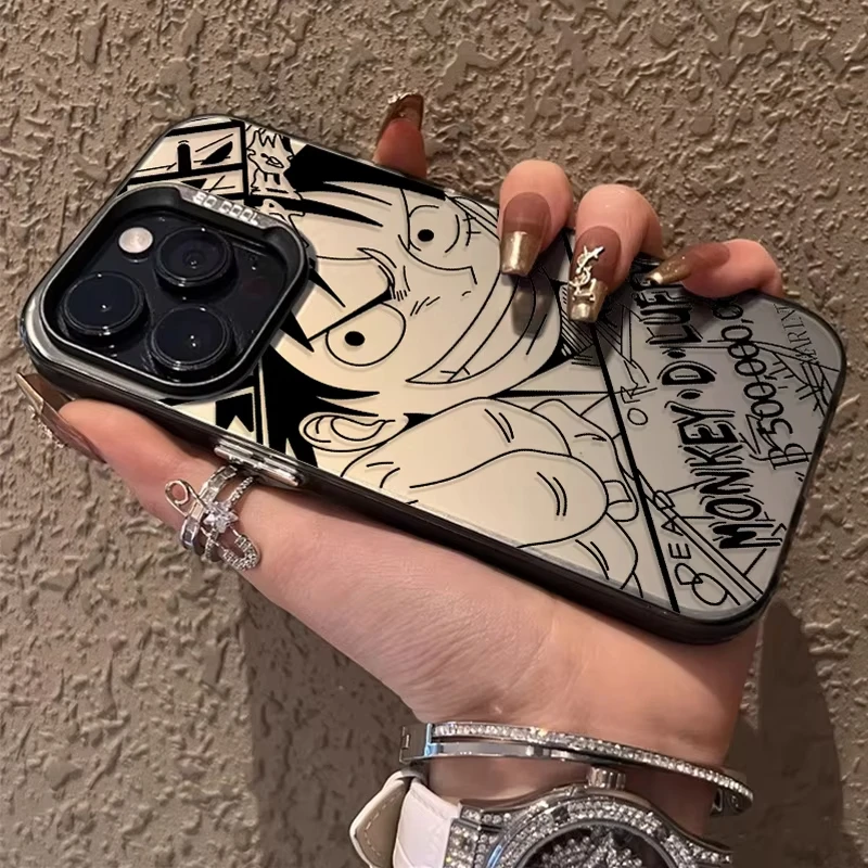 أنيمي O-One قطعة ماتي جراب هاتف صلب آيفون 17 برو 16 15 14 13 12 11 برو ماكس 16 زائد 16E 17 الهواء للصدمات الغطاء الخلفي