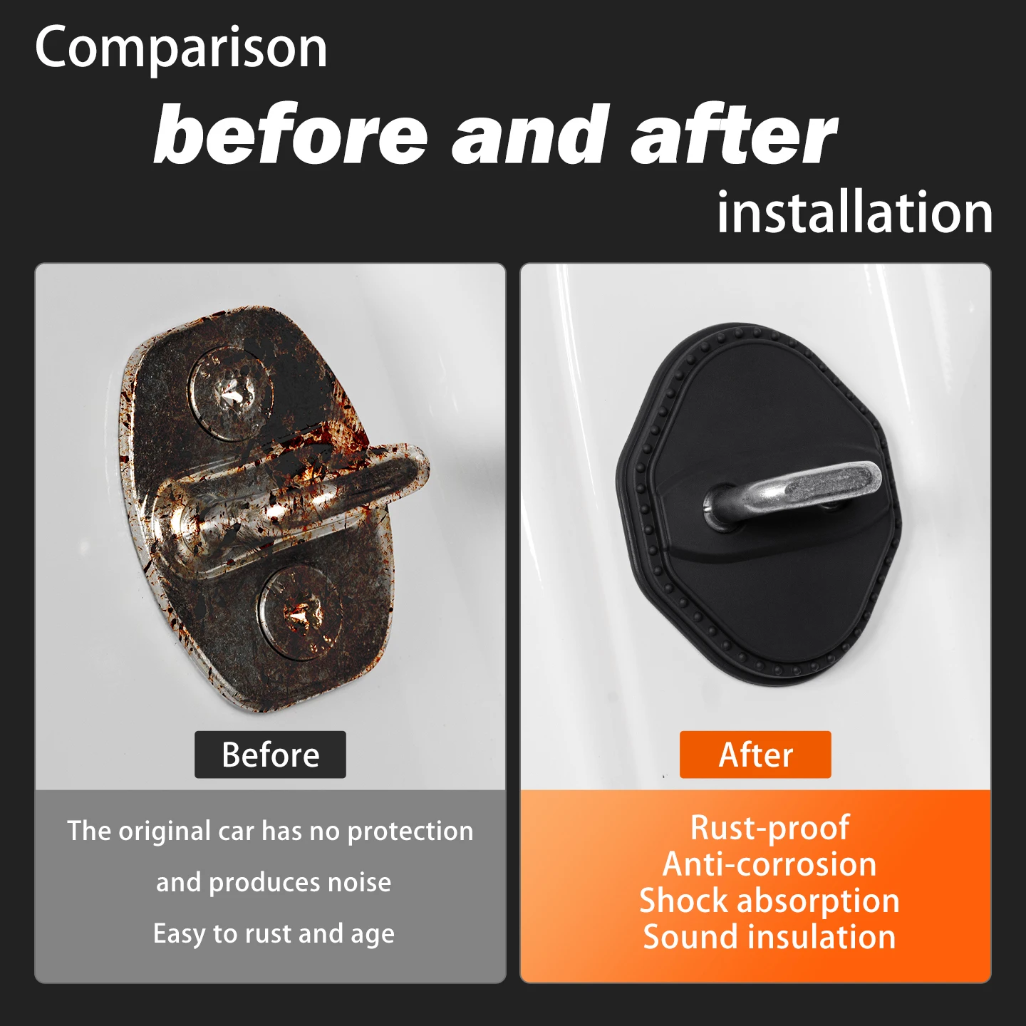 2/4 قطعة سيليكون قفل باب السيارة غطاء واقية الديكور الحال بالنسبة لمازدا 3 BK BL BM BP 2007-2025 2019 2020 2021 2022 2023 2024 #5