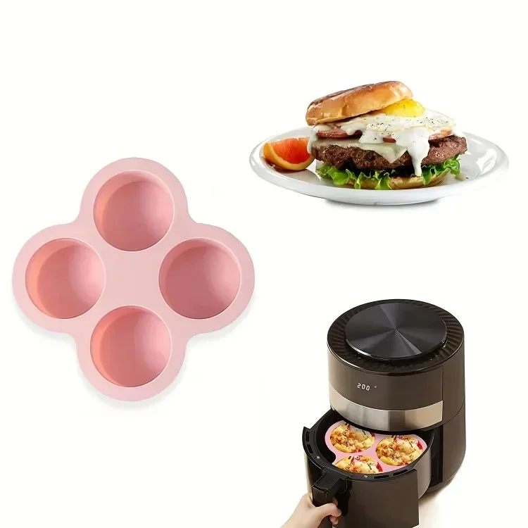 

Silicone Mold for Air Fryer Non-Stick Pan for Perfect Shaped Eggs Reusable Steamed/Fried Egg Maker for Breakfast Meal Prep