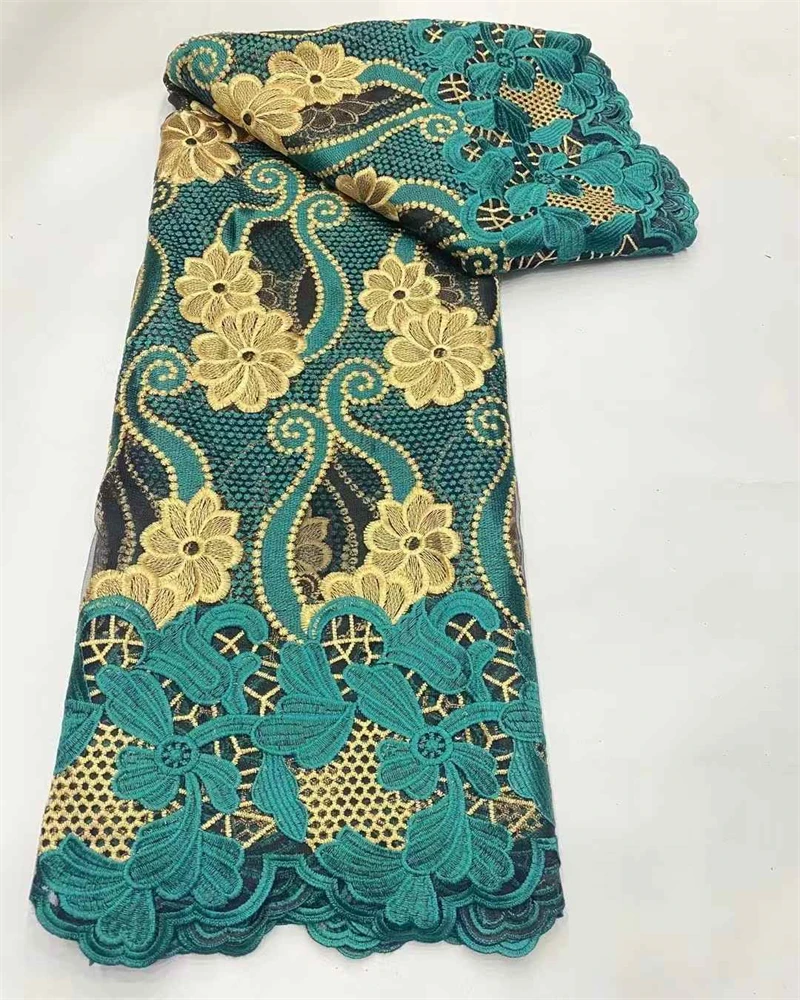 

new two-color polyester embroidered dress dress embroidered fabric