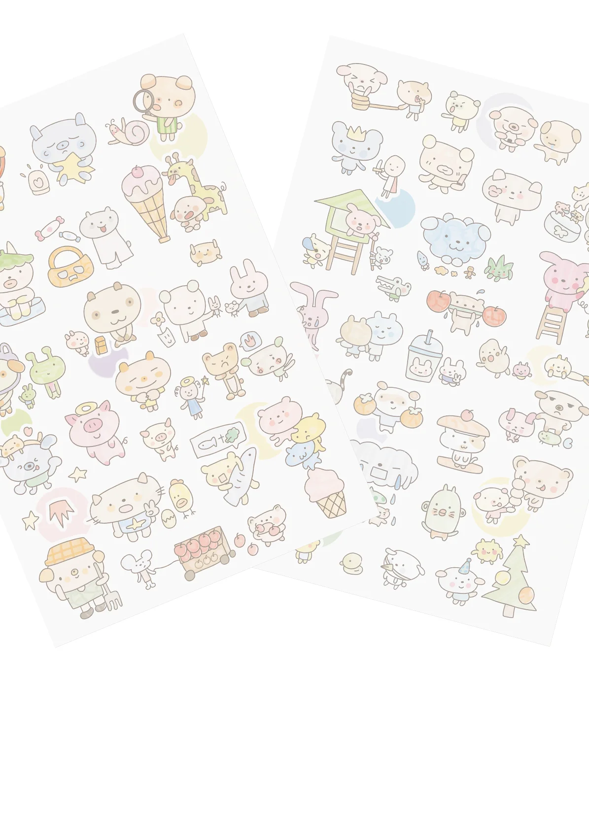 Cozy Little Animal Friends: Pastel Daily Life Sticker Collection for Journaling & Crafts
