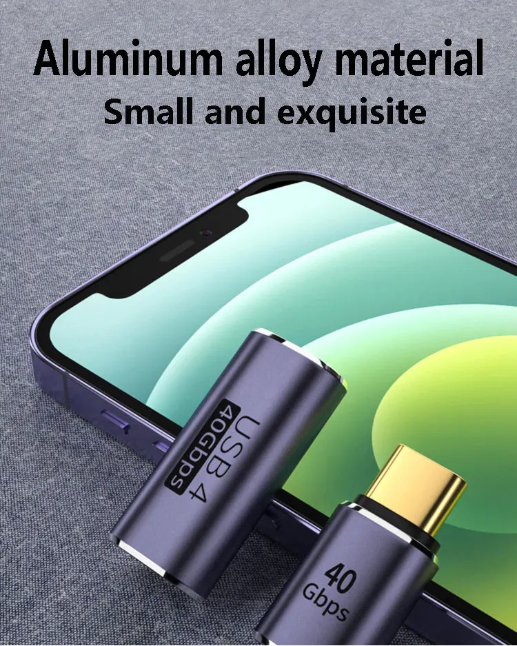 

1PC USB4.0 40Gbps OTG type C USB 90 degree 100W 5A USB C to Type C Fast Charging Converter USB C Data Adapter For Macbook 8K60HZ