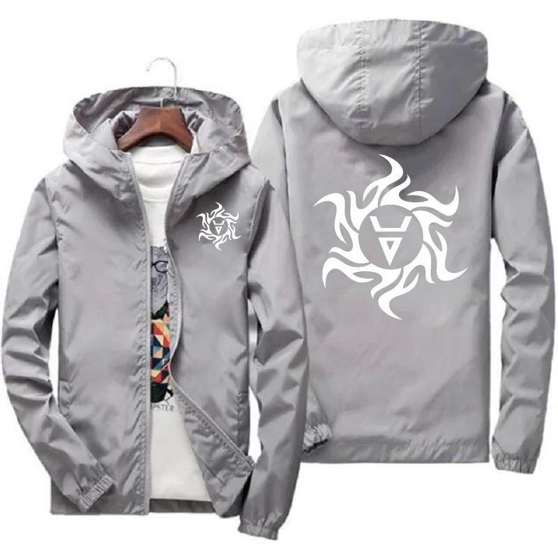 

Men'S Fashion Pattern Printing Jacket Plus Size Sportswear Thick Windbreaker Jacket Hooded Zipper Pilot Parkas Clothes Coat