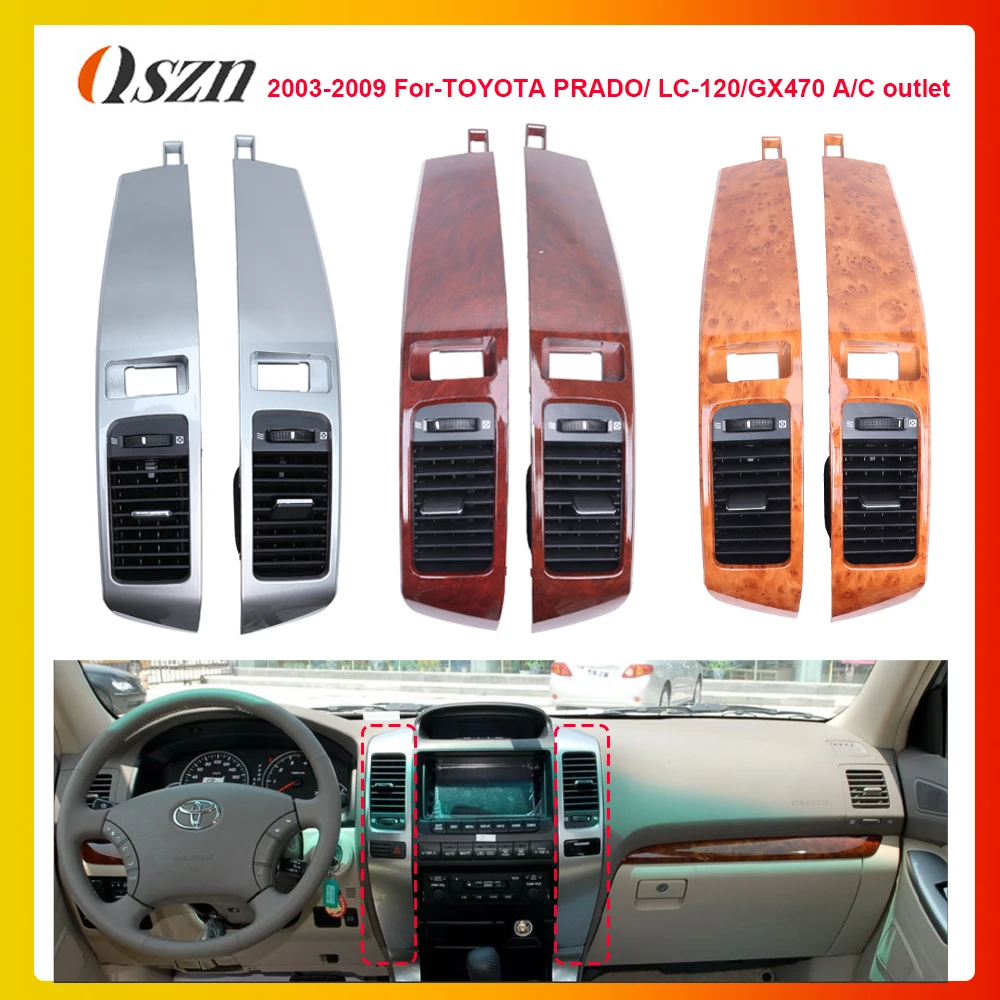 For TOYOTA PRADO LC-120 GX470 2003 2004 2005 2006 2007 2008 2009 A/C AC Outlet Rear Seat Anti Dust Air Conditioner Outlet Cover