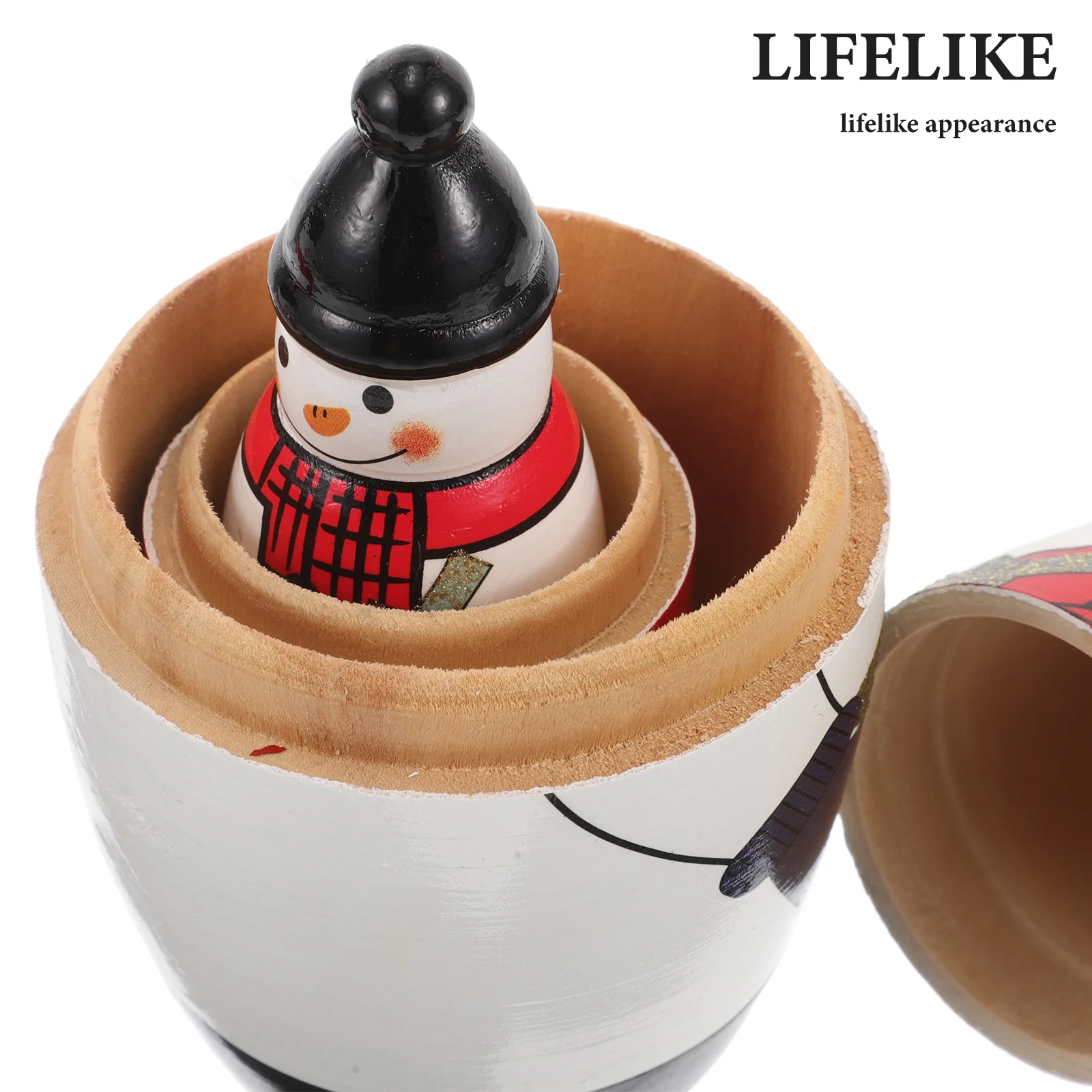 5 تعشيش رجل الثلج الممتاز المرسوم يدويًا، ديكور وتخزين متعدد الوظائف لجميع الأعمار، تعشيش الهدايا الاحتفالية