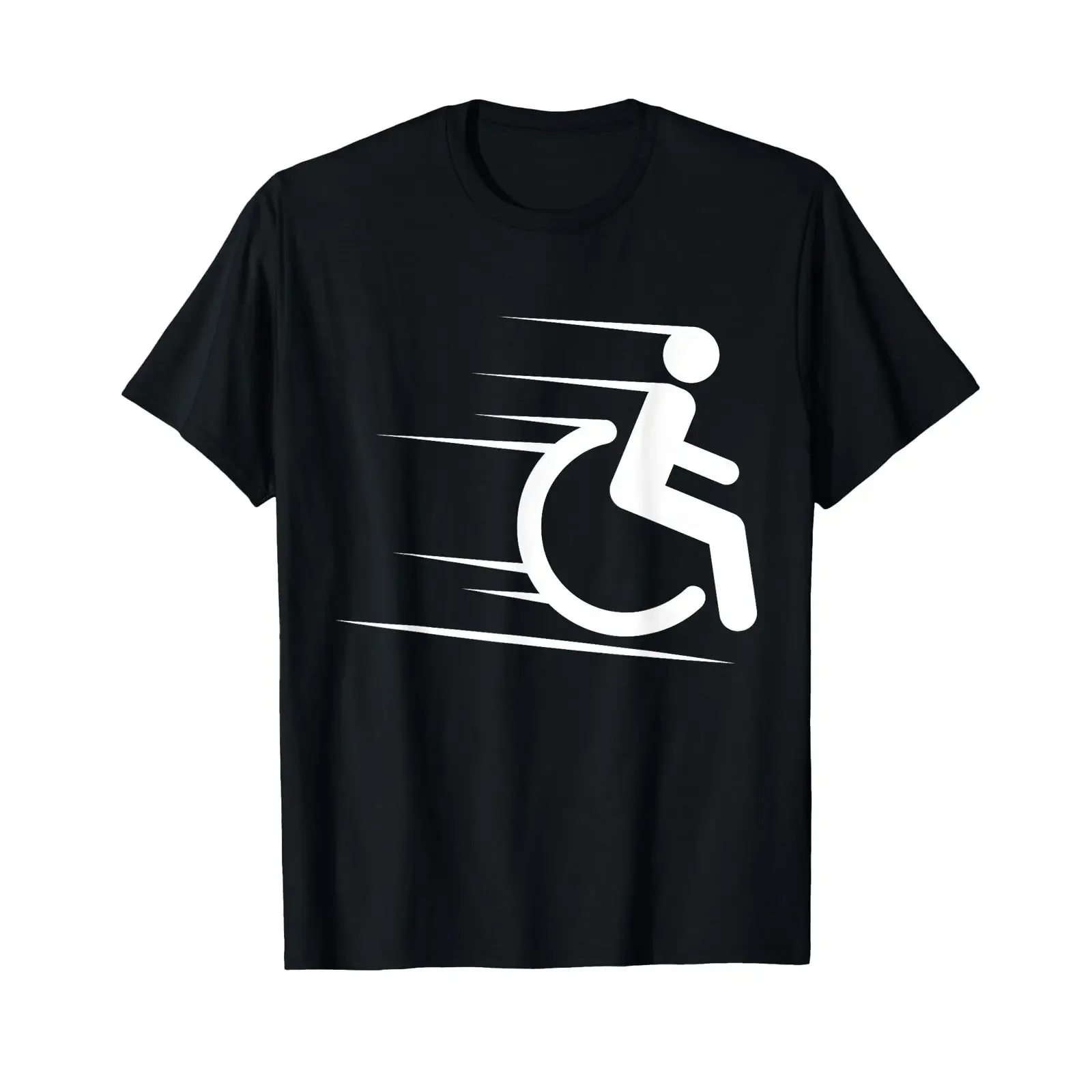 Wheelchair Disability T Shirt vintage Washed streetwear Top For Everyday Wear designer clothes Slightly Stylish Unisex
