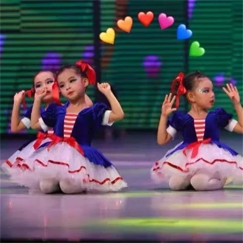 Tutú de Ballet profesional clásico para niños, Color azul, lago de los cisnes rojos, panqueque, tutú de bailarina, trajes de baile para fiesta, vestido de Ballet para niñas