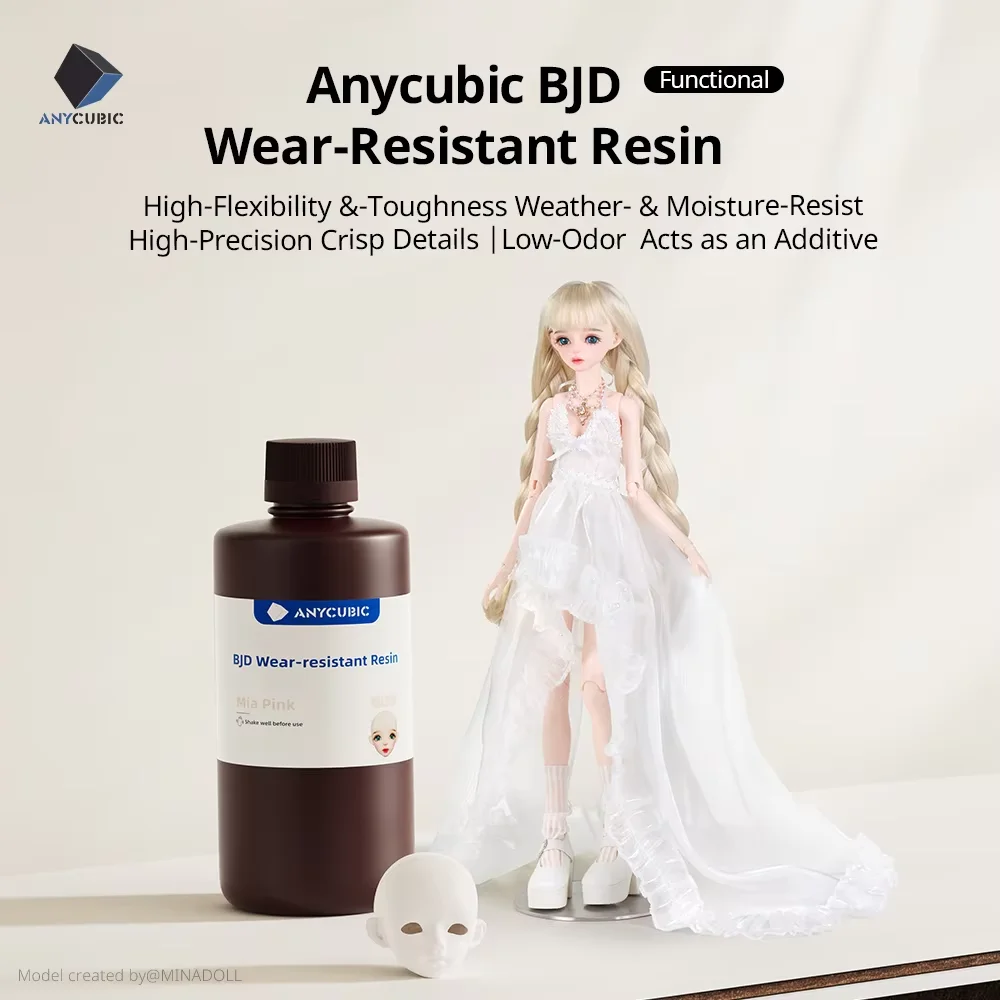 ANYCUBIC BJD Wear-Resistant Resin For LCD 3D Printer Photon Mono M7 3D Printing Resin UV Sensitive Resin