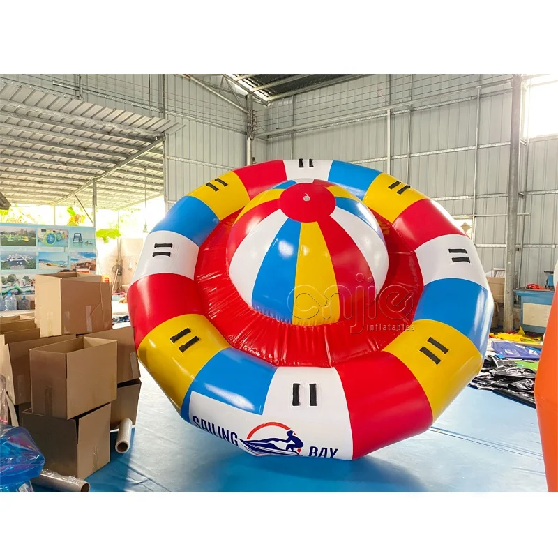 

Сумасшедший НЛО надувной буксируемый водный спорт вращающийся летающий надувной диско-лодка