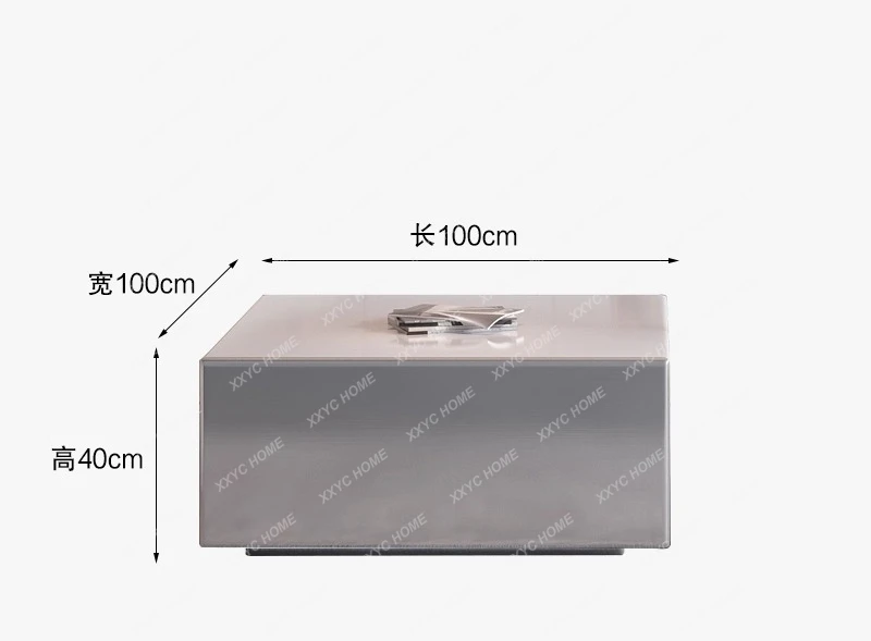 

Современный минималистичный размер для квартиры, гостиной, бытовой металлический комбинированный журнальный столик, квадратный