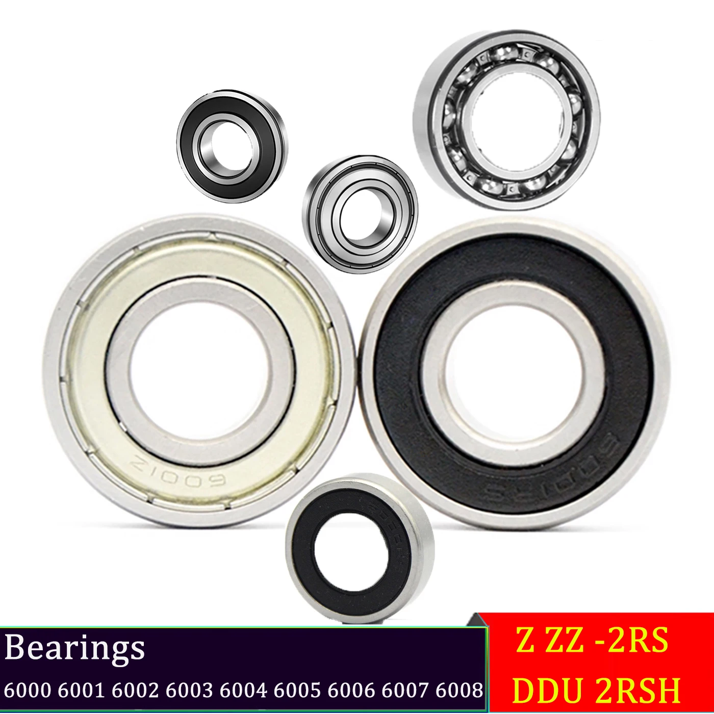 6000-6008 Rubber Sealed Deep Groove Ball Bearing – ZZ/2RS/DDU High Speed Precision Miniature Bearing Compatible SKF NSK