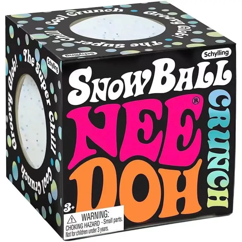 

New NeeDoh Snow Ball Crunch Snow Ball Crunch ice Cube Sensory Stress Relieving Blocks Squishy Pressure Ball Kid Adults Gifts