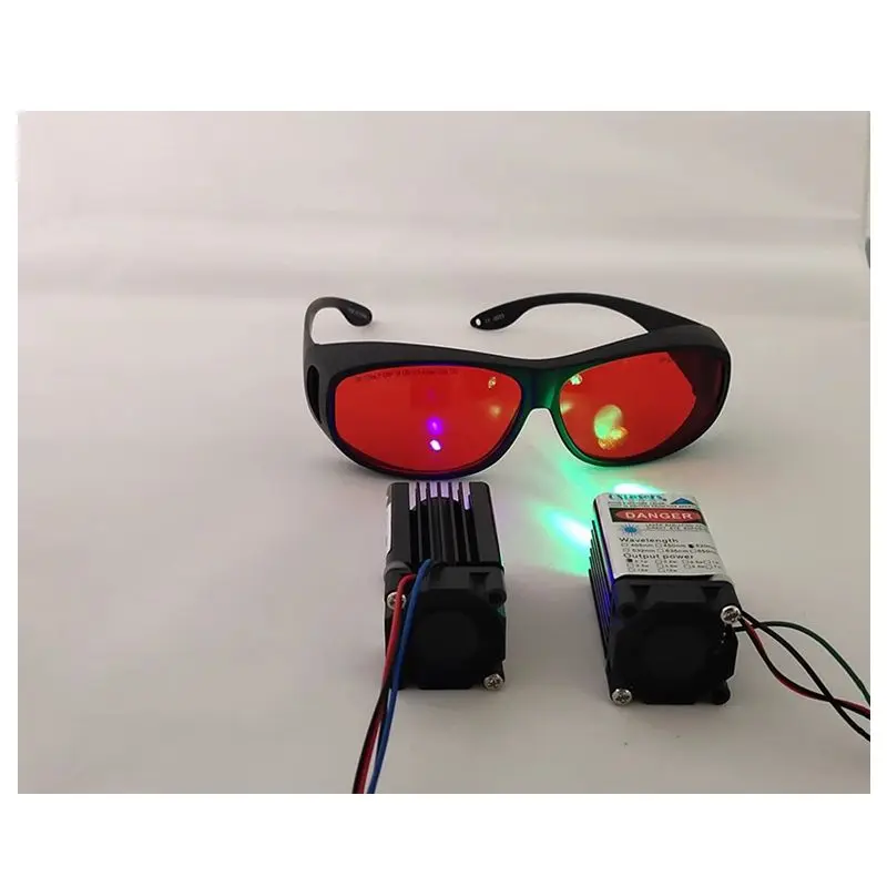 Occhiali di sicurezza Laser OD5 + 6 + 190nm-540nm 405nm 450nm 488nm 532nm Googles protettivi Laser