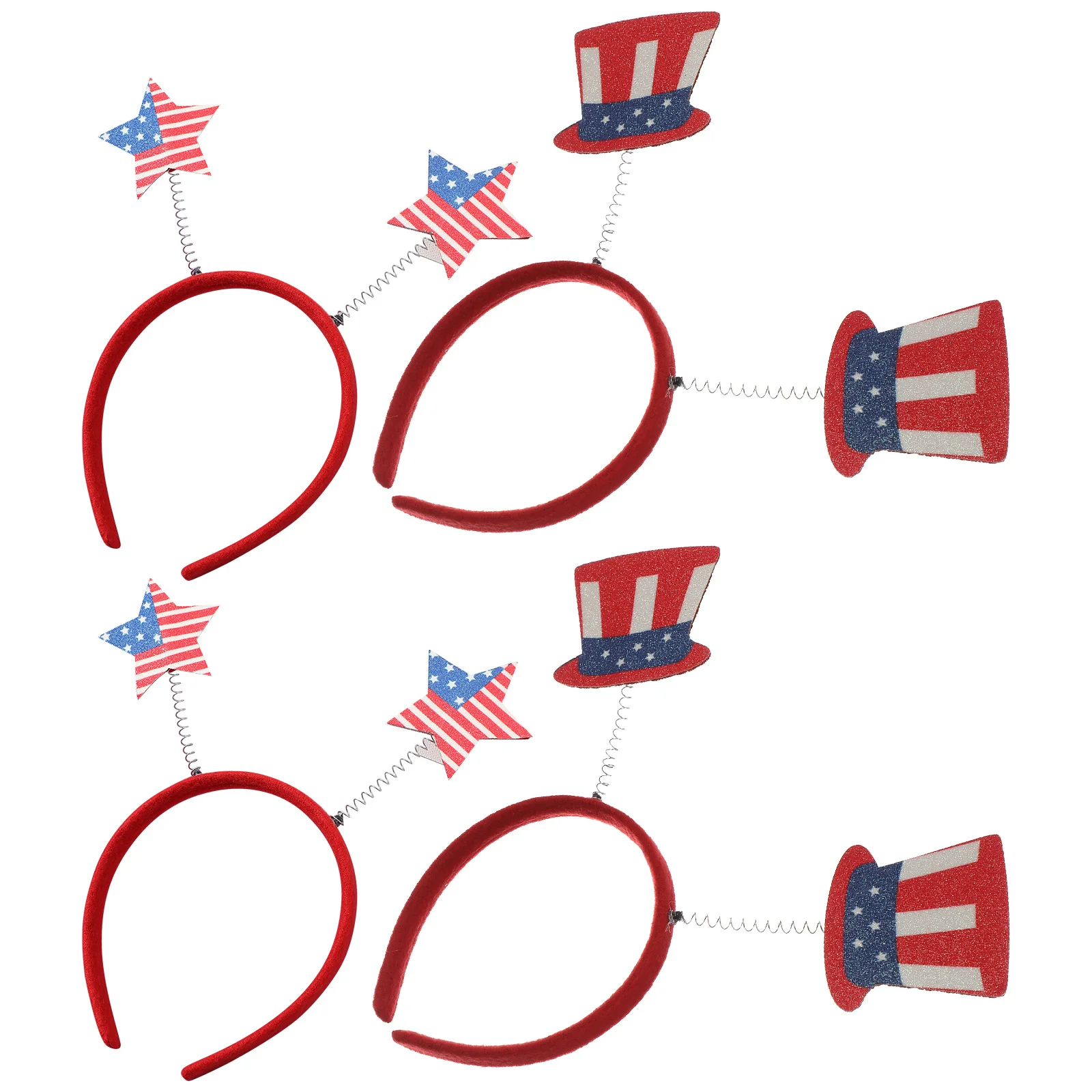 

4Pcs Hair Clasps American Flag Headbands Cute Lightweight Party Festival Birthday Cosplay Christmas Hair Hoops