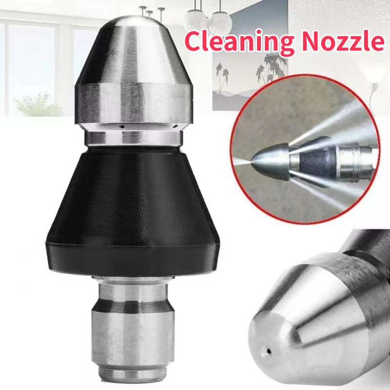 1/4 Inch High-Pressure Nozzle,Pipeline Dredging Cleaning Nozzle,Sewer Cleaning Tool,Sink Pipeline Cleaning Household Accessories