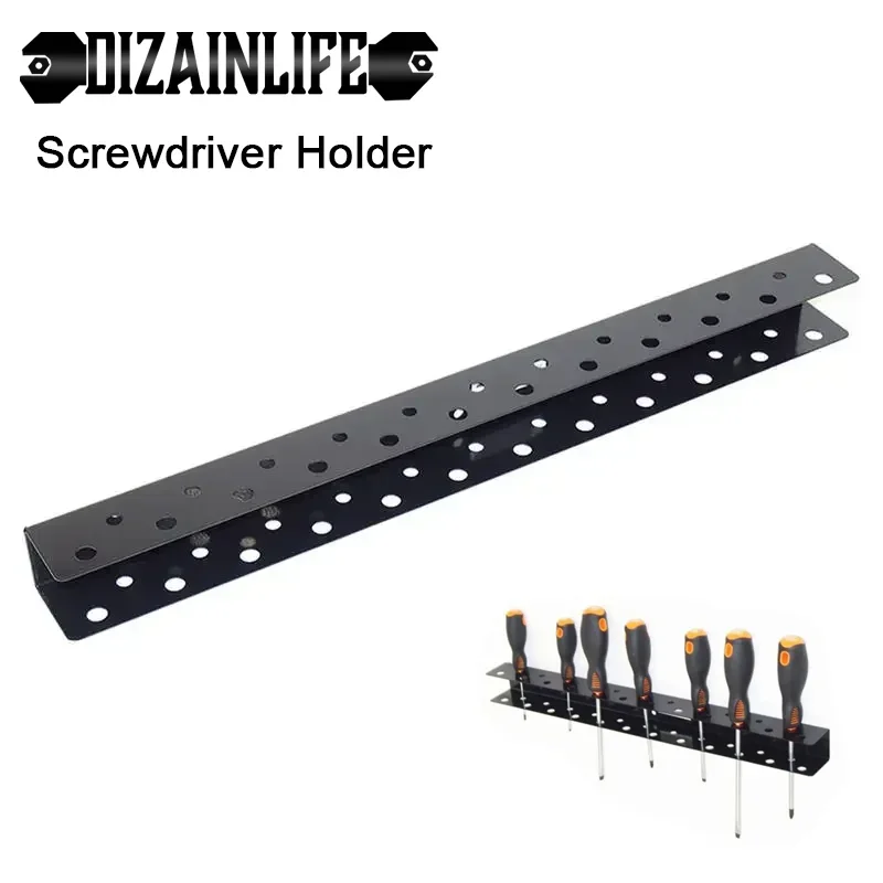 Screwdriver Organizer Wall Mount Hardware Tool Storage Rack Pliers Holder Manual Tools Workshops Hardware Tool Hanger Storage