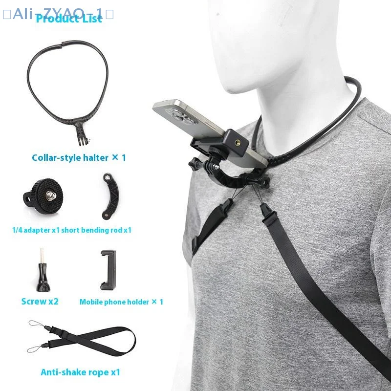 【ZYAO-1】 1Set Telefon Action Kamera 2 In 1 Neck Hold Halterung Für Action Universal Action Kamera Telefon Zubehör