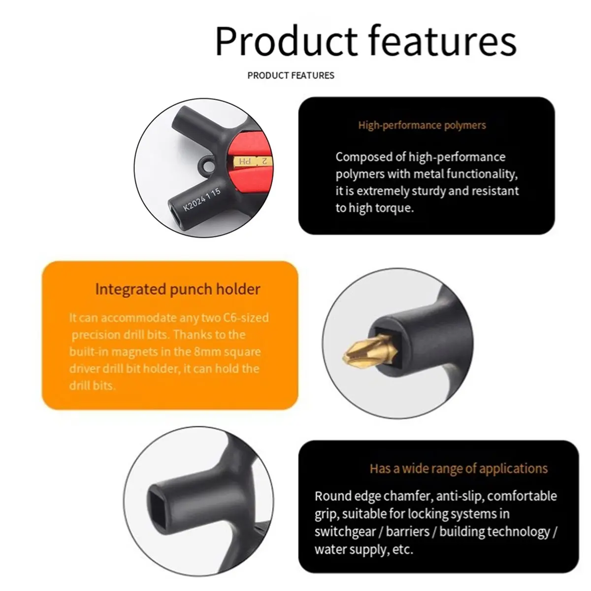 1 Set Multifunctional Switchgear Key Distribution Box Pocket Tool Universal Cabinet Control Box Utility Key,Key Wrench